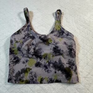 Lululemon Align Tank Top Kaleidofloral Multi Cropped Nulu Size 4 W1DAJS Yoga